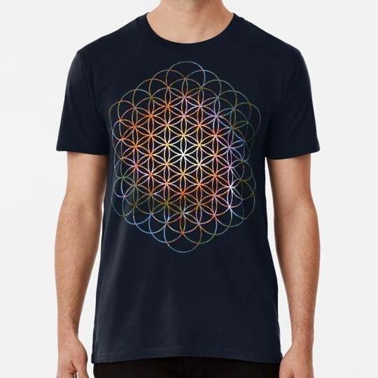Pinwheel [vibrant Double Flower] Flower Of Life Sacred Geometry S-5XL T-Shirt S