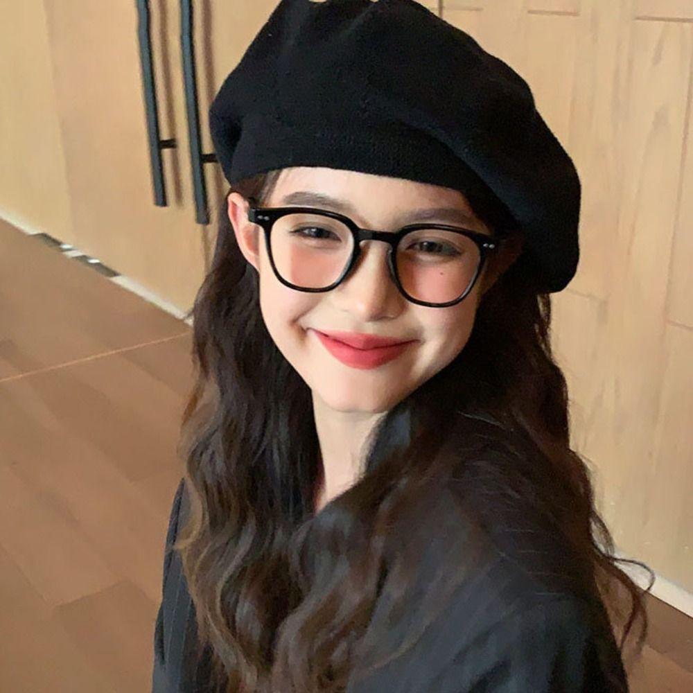 Keep Warm Women Berets Knitted Artist Hat Elegant British Beanie Hat  Girls