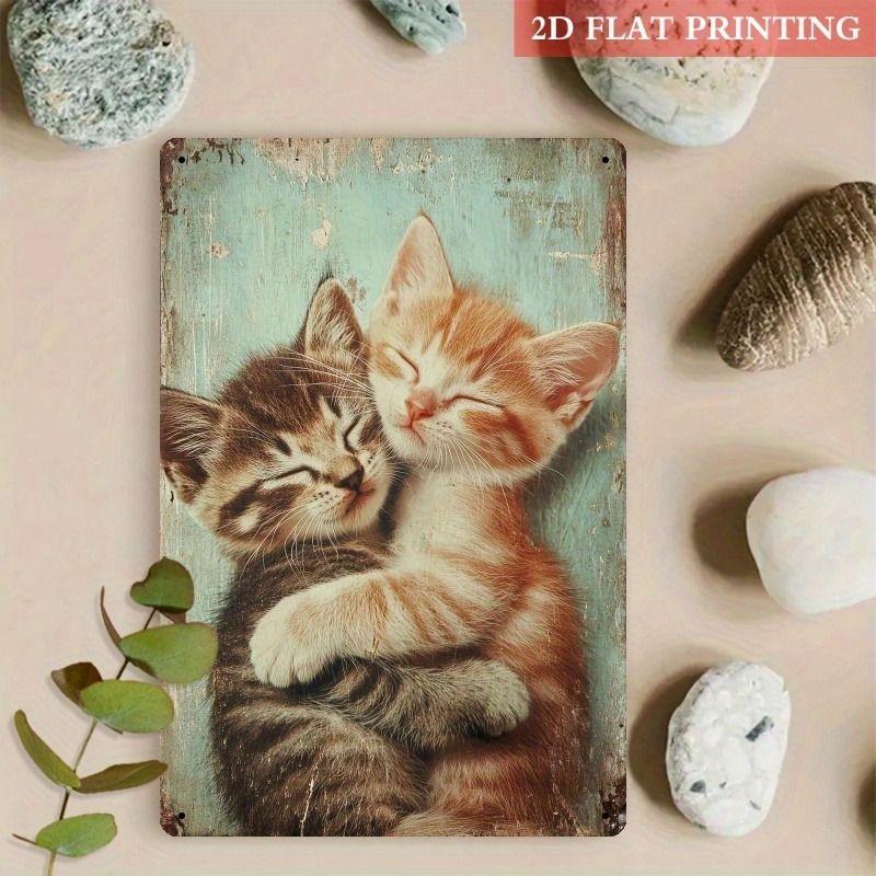 Old-Fashioned Animal Theme Metal Tin Sign for Kitchen Bar Coffee Shop Interior