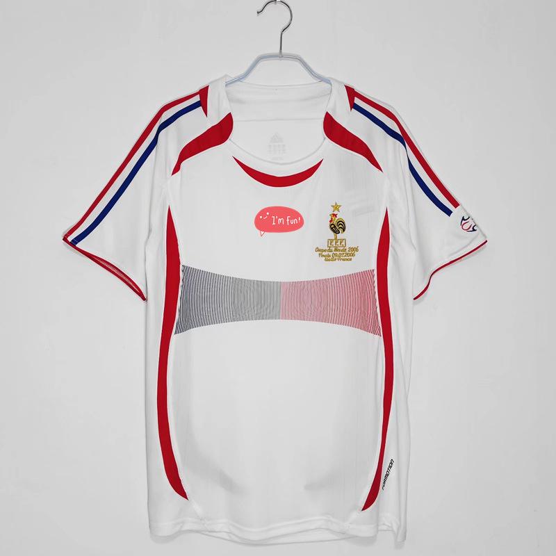 2006 France away retro jersey No. 10 Zidane No. 12 Heng L Thai jersey retro football jersey S