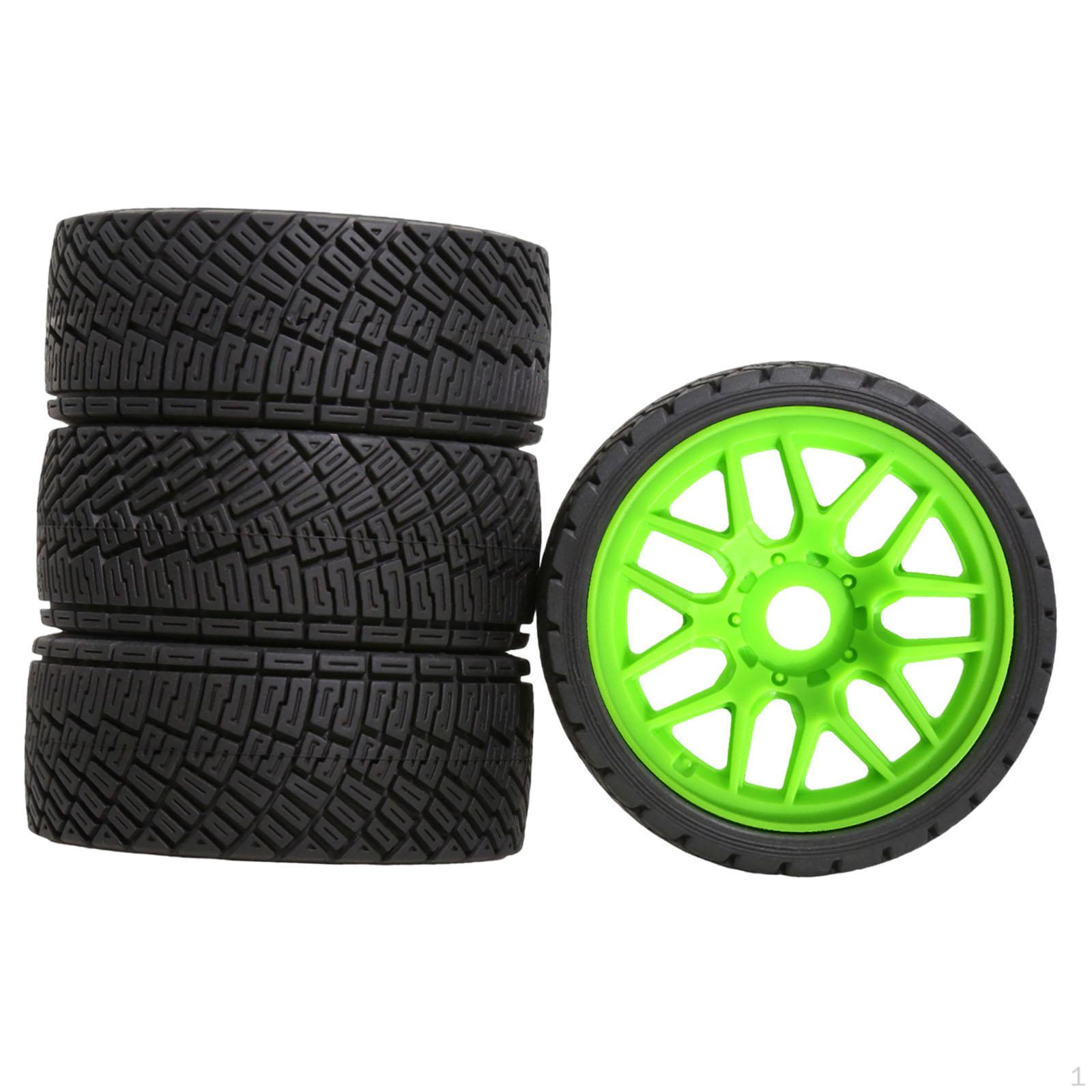 

4 Pieces RC Wheels Tires inch Diameter Model DIY Spare Parts Modified Easy Installation