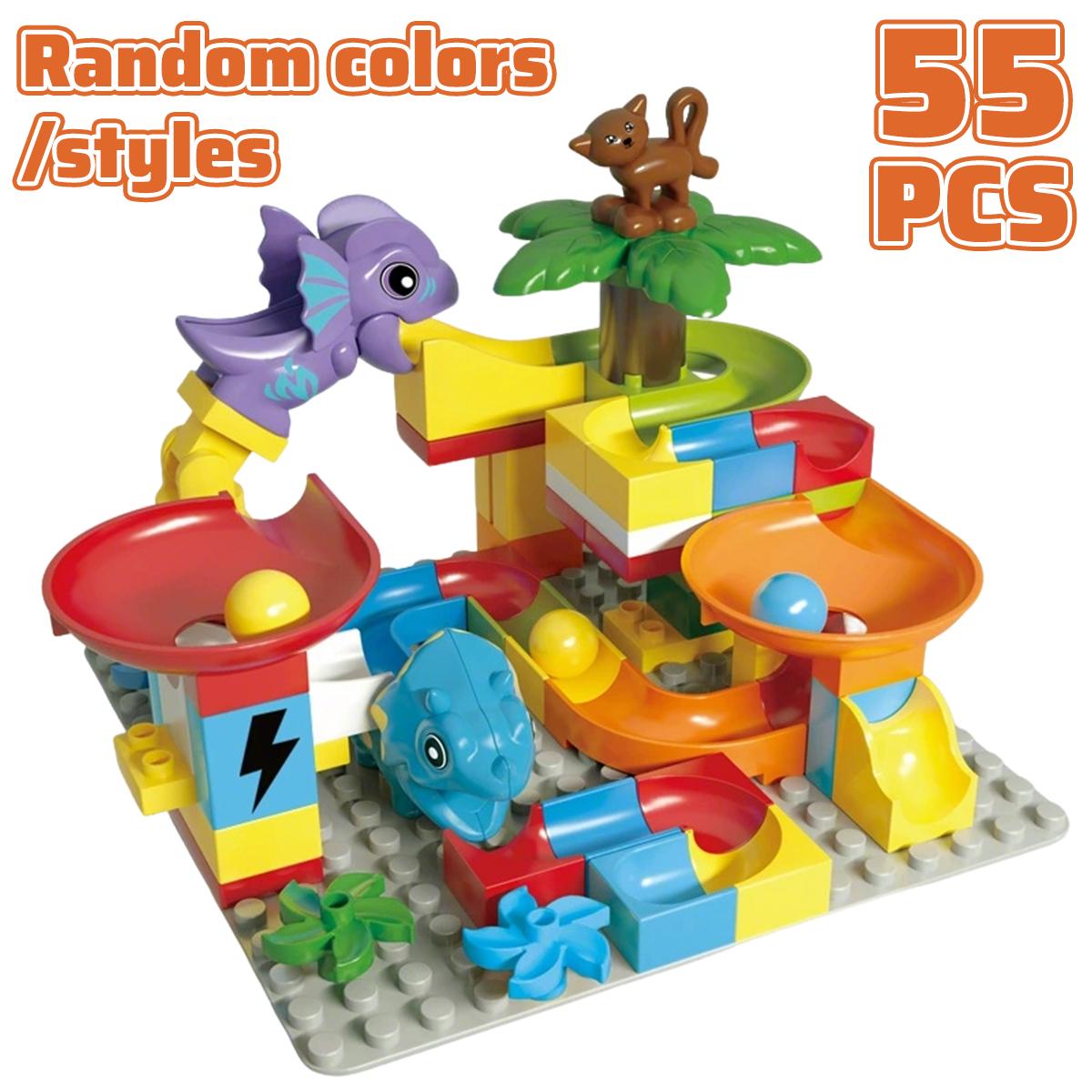 

Мраморные горки для детей, Мраморная горка для детей с динозаврами, STEM развивающие игрушки Мраморный трек Совместимый с брендами