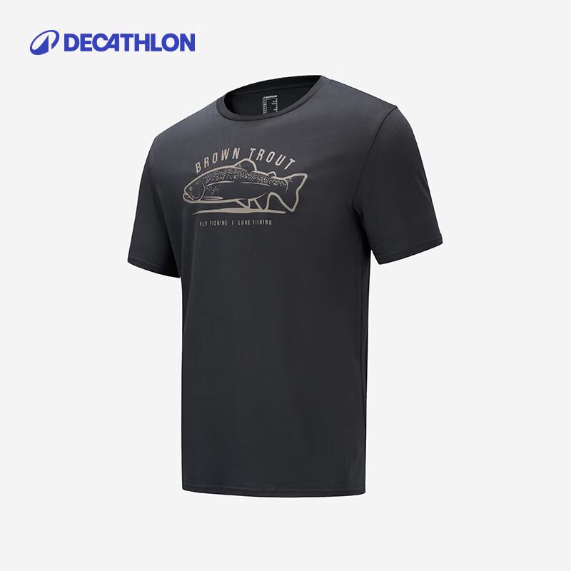 

Decathlon Men s Cotton Casual Fishing T-shirt XL