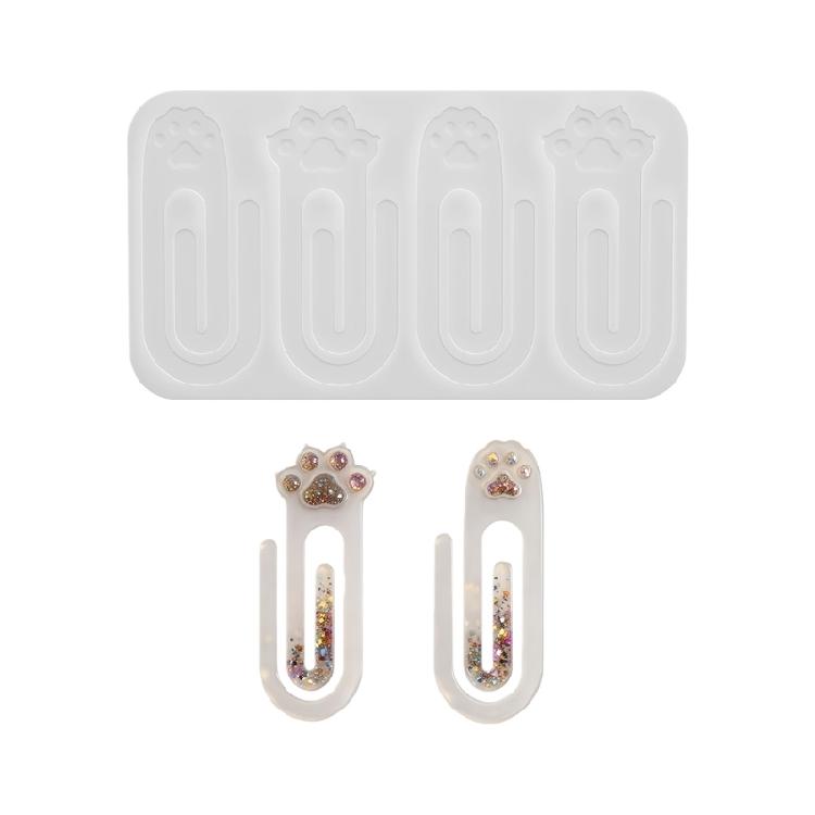 Portable Cats Themed Book Clips Moulds Gifts Casting Molds for Office School Use Soft Silicone Page Holder Accessories