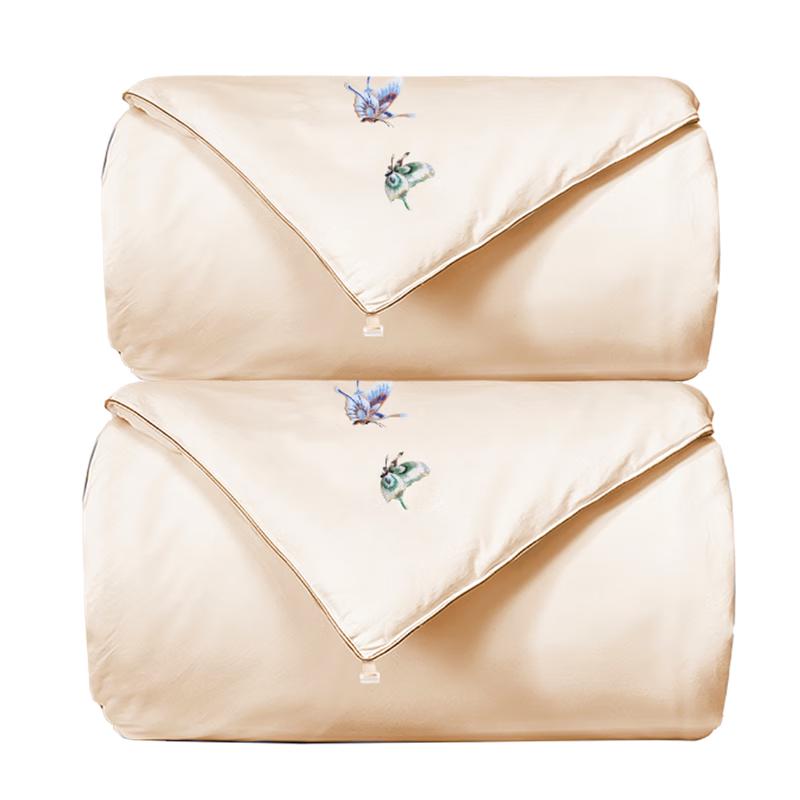 JD Jingzao 100% Mulberry Silk Embroidered All-Season Duvet 220cm x 240cm