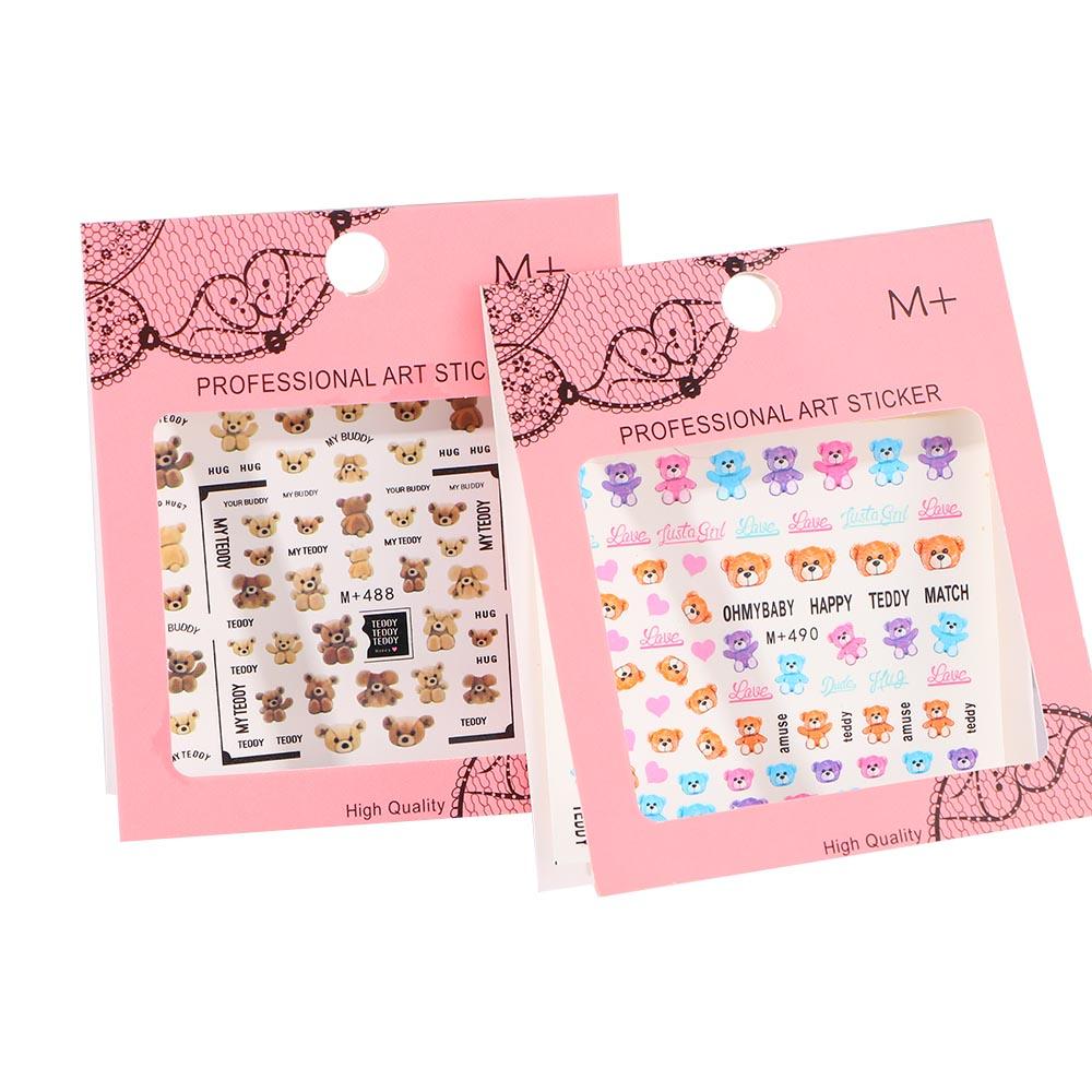 Decals Art decorations sticker Exquisite design 3D Nail Art Stickers Cute bear decorations sticker