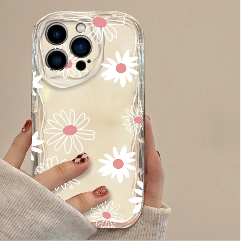 Cute Strawberry Flower Silicone Phone Case For Xiaomi Redmi Redmi 15C 15 14C 13C 12C 13 A5 Note 15 14 13 12 Pro Plus 5G 4G Cover