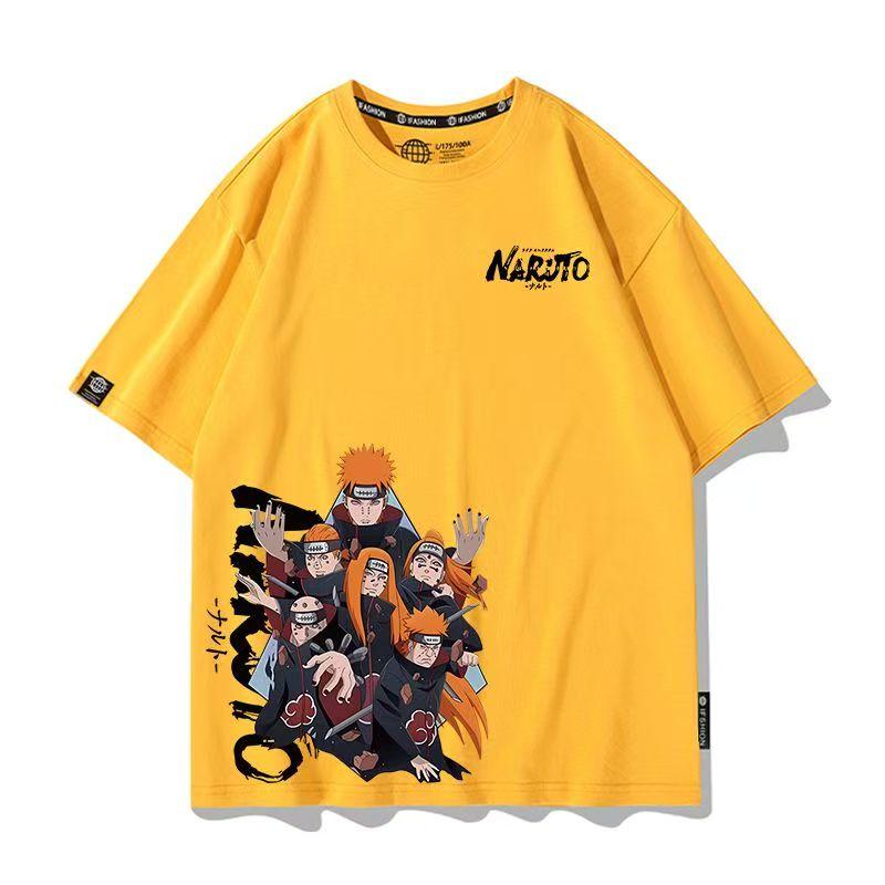 Men's Naruto Anime Graphic T-Shirt, Sasuke Uchiha & Pain Akatsuki Oversized , Summer Loose Fit Casual Streetwear for Boys&Girls