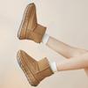Autumn and winter snow boots women's new durian sole velvet short boots winter casual versatile thick-soled thickened cotton shoes