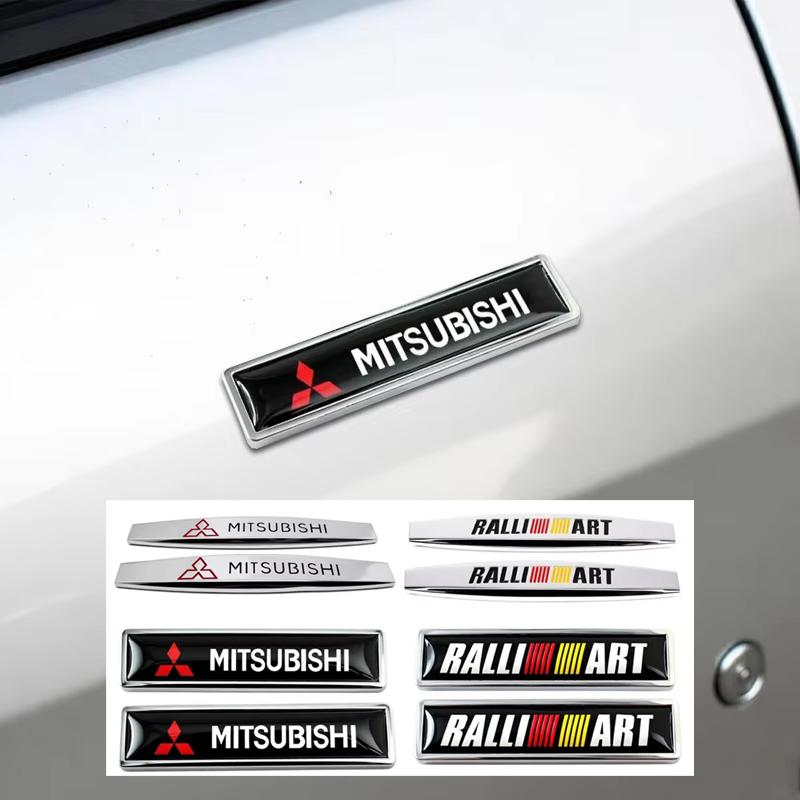 2pcs Car Side Body Sticker Emblem Decal for Mitsubishi Logo RALLIART ASX Lancer Colt Pajero Outlander Eclipse Galant Styling