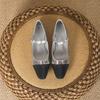 Mary Jane shoes women wear high-end silver single shoes women's 2025 autumn French style not tired feet temperament high heels