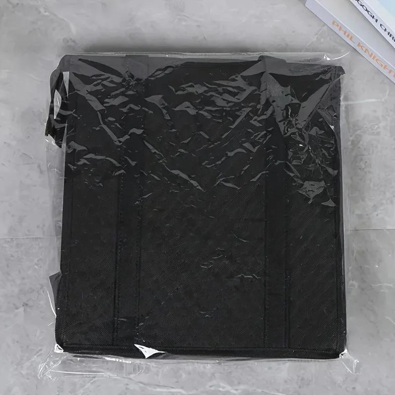 1pc Insulated Grocery Bags, Handheld Thermal Storage Bags, Black Cooler Tote Bags