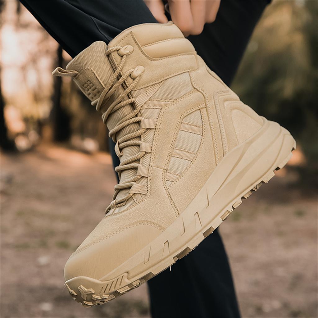 TUINANLE High-Top Hiking Shoes Safey Boots Unisex Large Sizes Perfect for Autumn Men Outdoor Walking Boots