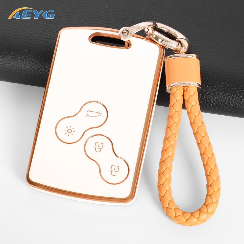 Soft Tpu Car Key Case Cover Shell Fob For Renault Duster Captur Clio Logan Megane Koleos Scenic Nema Fluence Zoe Accessories Bag