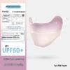 Summer Color Block Gradient Anti-UV Eye Corner Protection 3D Ice Silk Face Mask for Women