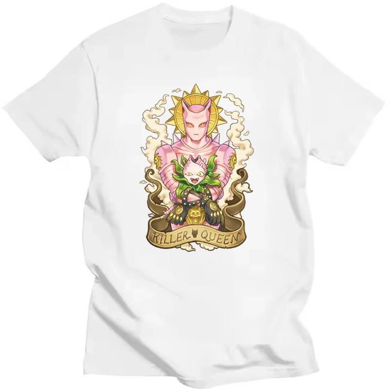 Anime JOJO's Bizarre Adventure Strategy Printed Tshirt Women Men Casual Loose Harajuku Fashion O-Neck Short Sleeve Top Tshirt
