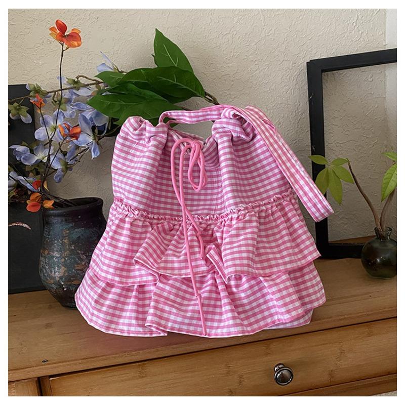 Fashion trendy large-capacity canvas bag, new floral plaid tote bag, shoulder women's bag