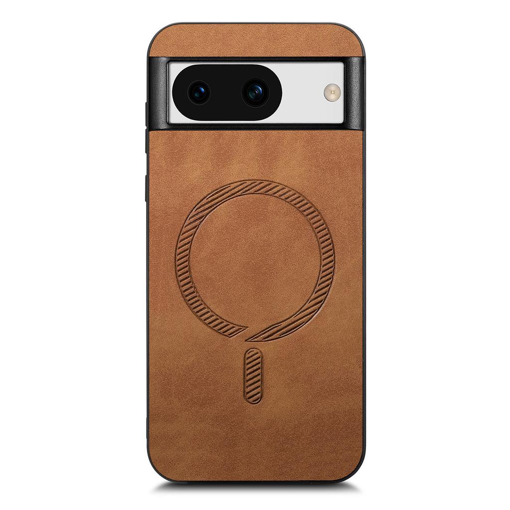 Magnetic Wireless Charging Slim Skin Feeling Leather Case For Google Pixel 9 9Pro 8 8A 7 7Pro 7A  Anti-Scratch Plain Cover Funda