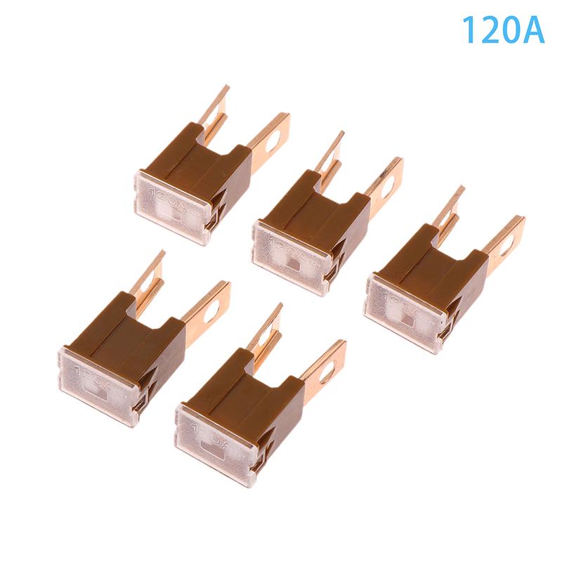 

5Pcs Car Square External Plug-In Long Foot Fuses 20-120A Square Car Fuse Box Waterproof Sockets A10