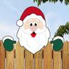 1pc Christmas Fence Ornaments Santa Clause Peeker Yard Ornaments Indoor Outdoor Ground Placard DIY Festival Gift