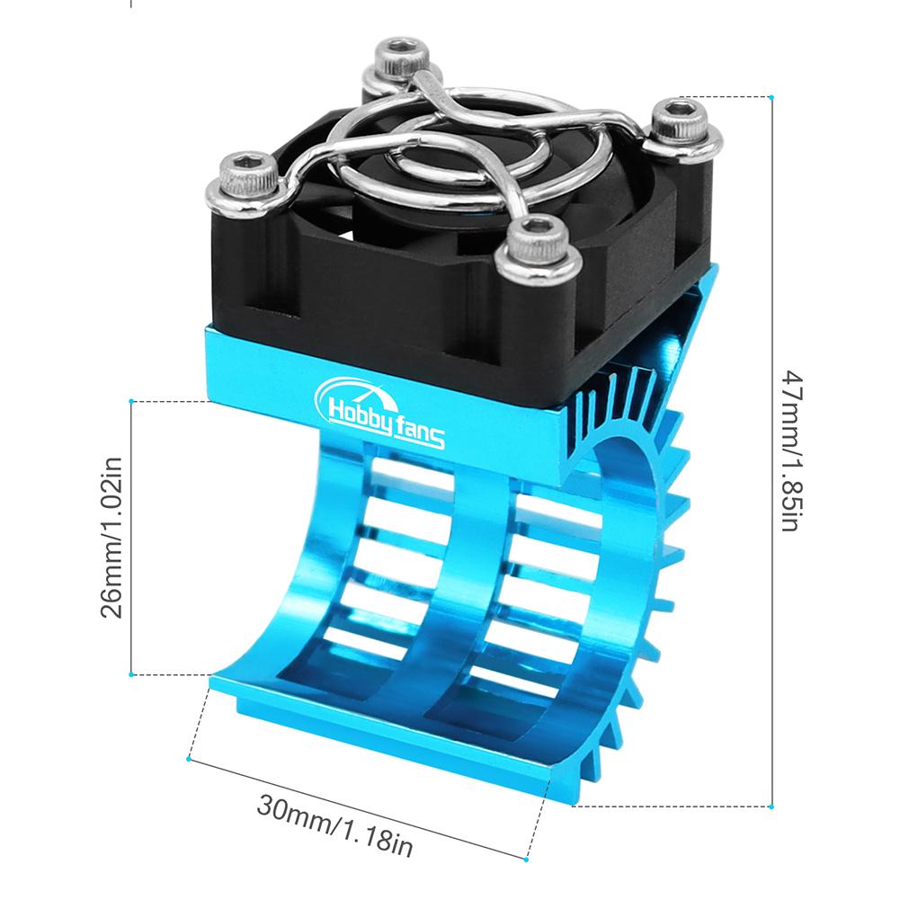 RC Motor Radiator with Cooling Fan for 1/14 1/16 1/18 370 380 390 RC Car for 2838 2858 2845 Brushless Motor