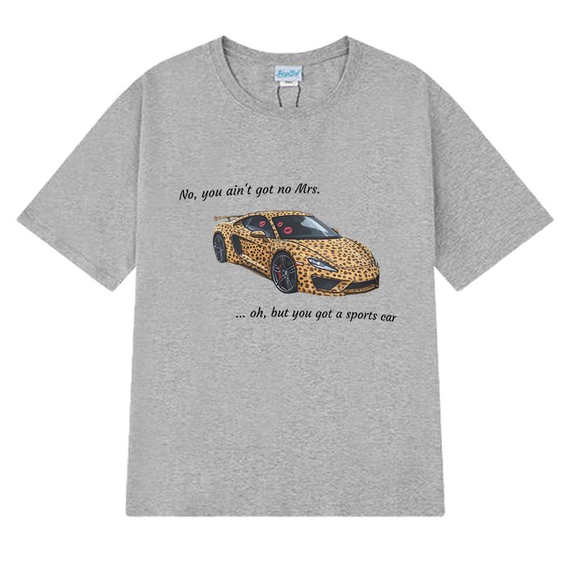 Summer Fashion Tate McRae Sports Car Lyrics Graphic T Shirts Unisex Oversized Short Sleeve T-shirt Men Women 100% Cotton Tops