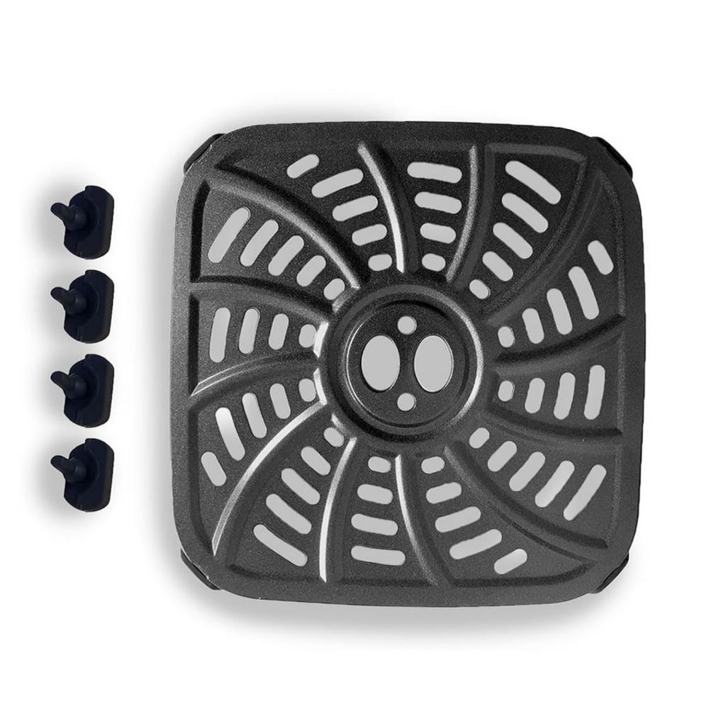 Square Air Fryers Pad Metal Liners Nonstick Cooking Accessory Air Fryers Grilling Plate Suitable for 6QT Air Fryers