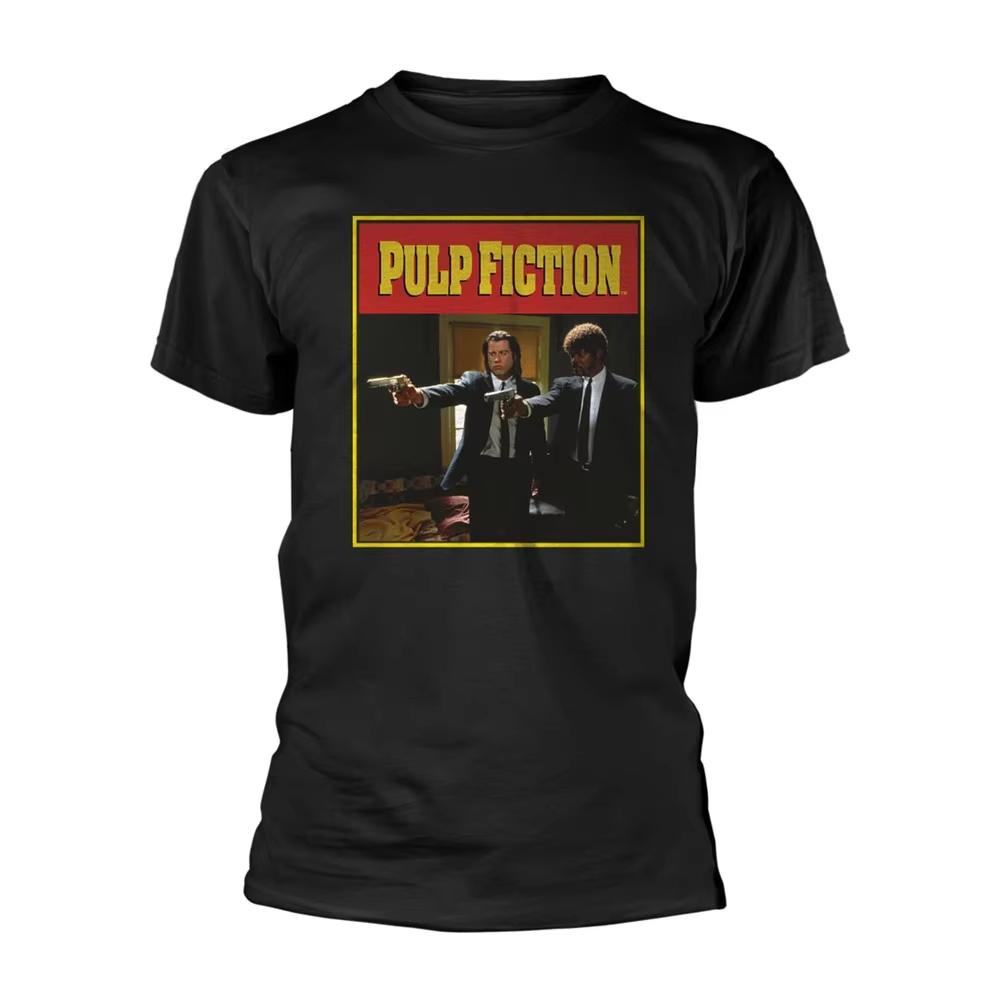Movie Pulp Fiction Graphics 100cotton Unisex Shirt 2026 Summer New Oneck Mens Y2k Short Sleeve Retro Fashion Tshirt Fan Gift