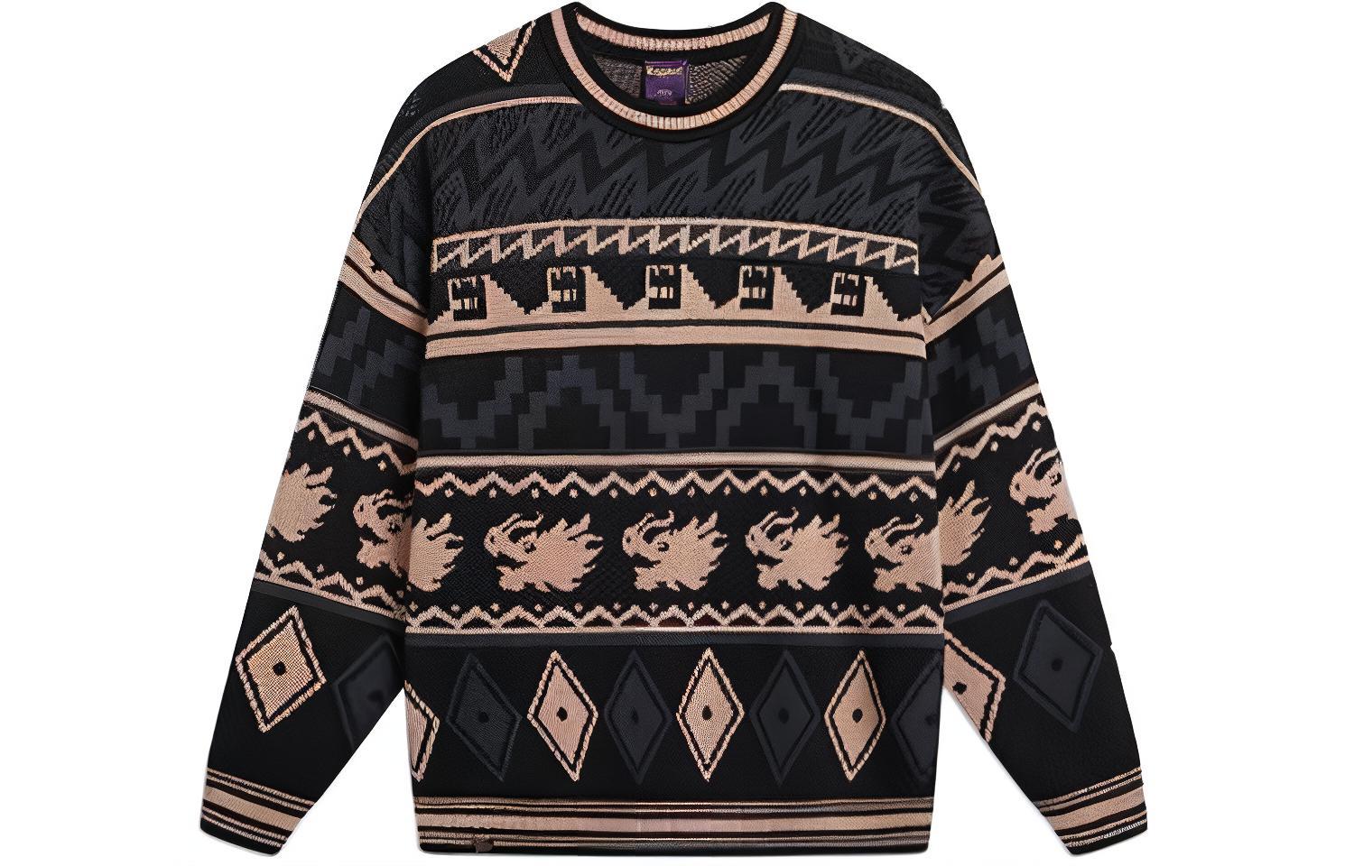 Li Ning Sports Life Collection Knitwear Unisex Black AMBU025-1 L