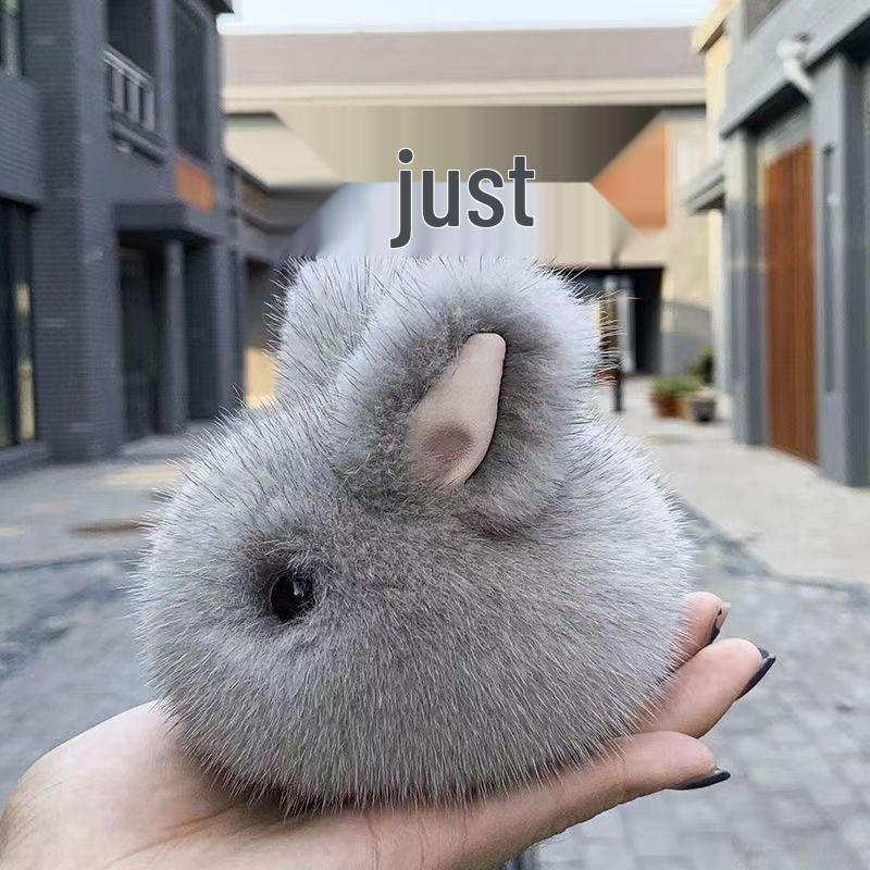 Imitation Mink Fur Rabbit Plush Keychain Pendant