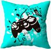 Video Game Cushion Pillow Case Cover Neon Gamepad Joystick Pillowcase For Gamer Boys Bedroom Decor Couch Decorative 1 Pc 40X40