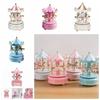 Creative Fantasy Christmas Holiday Decor Carousel Music Box Easy Use Carousel Ferris Wheel Ornaments