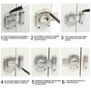 Door Latches with Smooth Rotation Stable Security Lock Heavy Duty Rotating Latches Set for Bathroom & Furniture Security