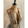 Sexy Vacation Style Halter Neck Backless Slim Fit Sleeveless Top For Women