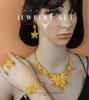 24K Dubai Gold Bridal Jewelry Set: Necklace, Bracelet, Earrings, Ring for African Women