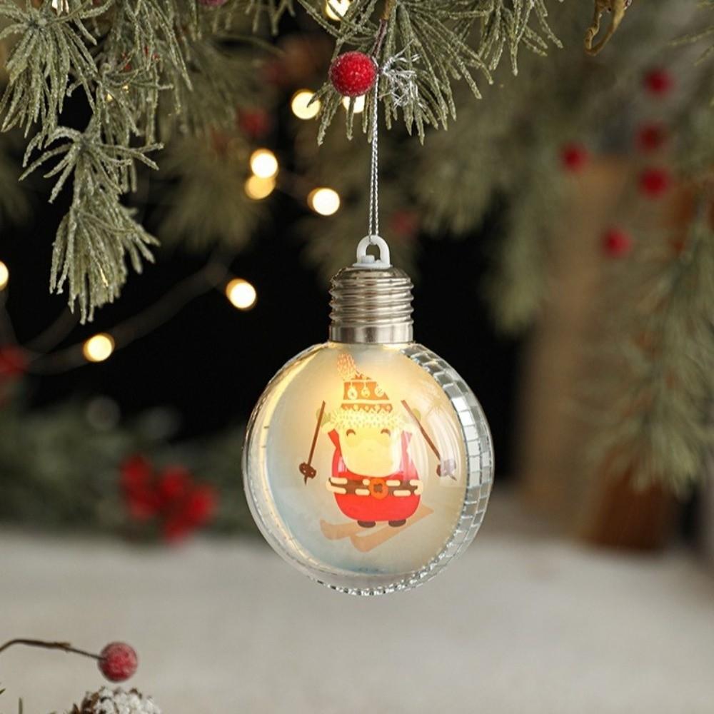 Plastic Material Christmas Ball Light Feature Christmas Tree Pendant  Christmas Decoration