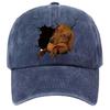 Dachshund Dog 3D Breaking Out Baseball Cap Distressed Vintage Washed Adjustable Curved Brim Outdoor Hat
