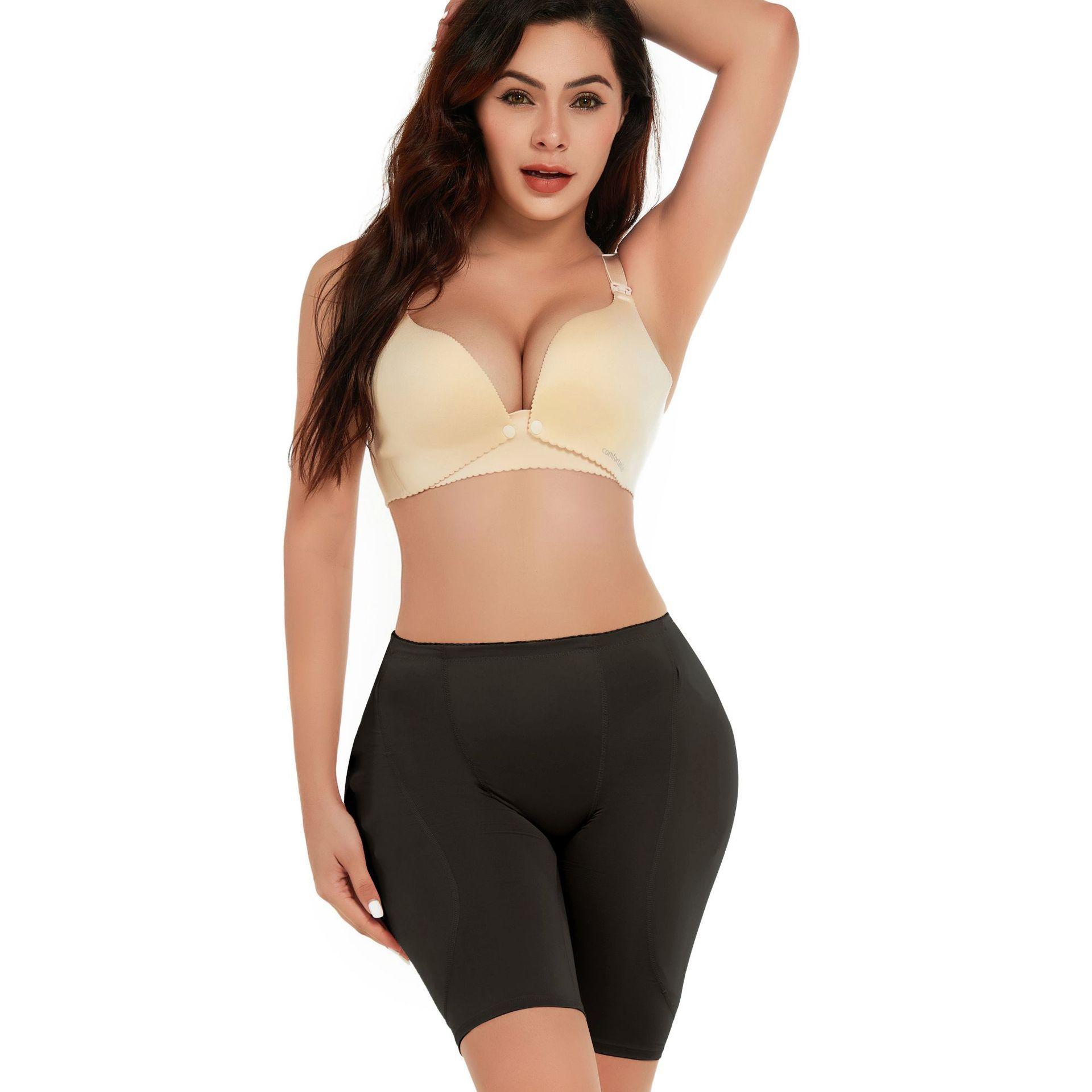 

Hip Lift Artifact Belly Pants Women s SpongeBob Pad Hip Wide Hip Panties Beauty Flat Corner Shaping Pants S чёрный