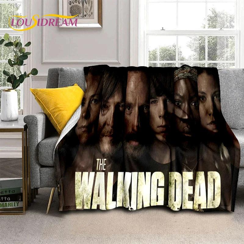 TWD The Walking Dead Rick Horror TV Blanket,Soft Throw Blanket for Home Bedroom Bed Sofa Picnic Travel Office Cover Blanket Kids