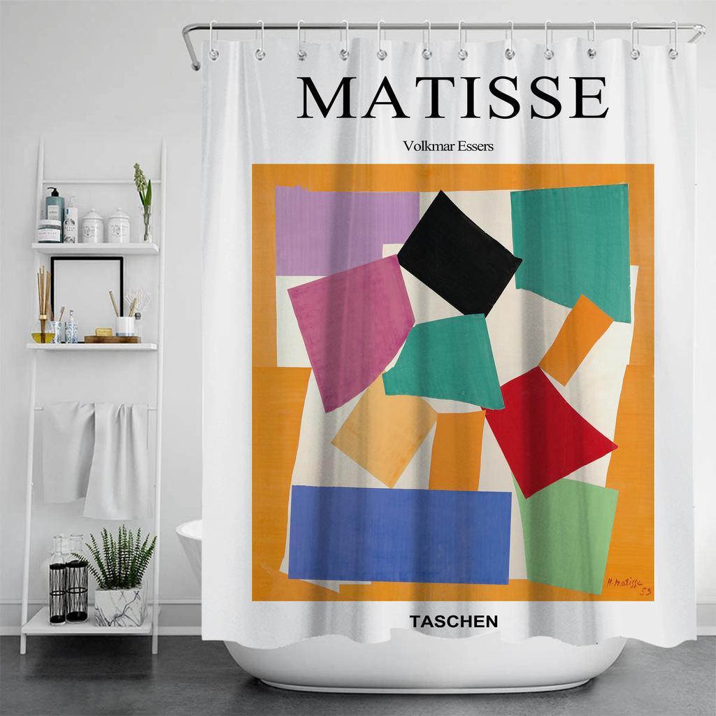 Famous Painting Waterproof And Mildew Proof Shower Curtainnordic Style Shower Curtain Set Hook Home Decoration Bathroom Curtains