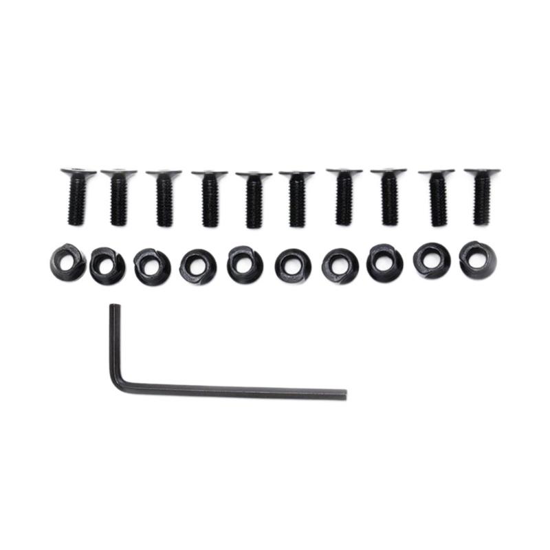 Pack Of Sleek Metal Screws And Nut Component Set With Smooth Black Finishing Ideal For Repair Projects & Professional