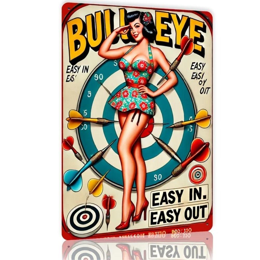 Vintage Girl Metal Sign Poster Retro Wall Art Home Decor Bar Club Man Cave Decoration 20x30cm
