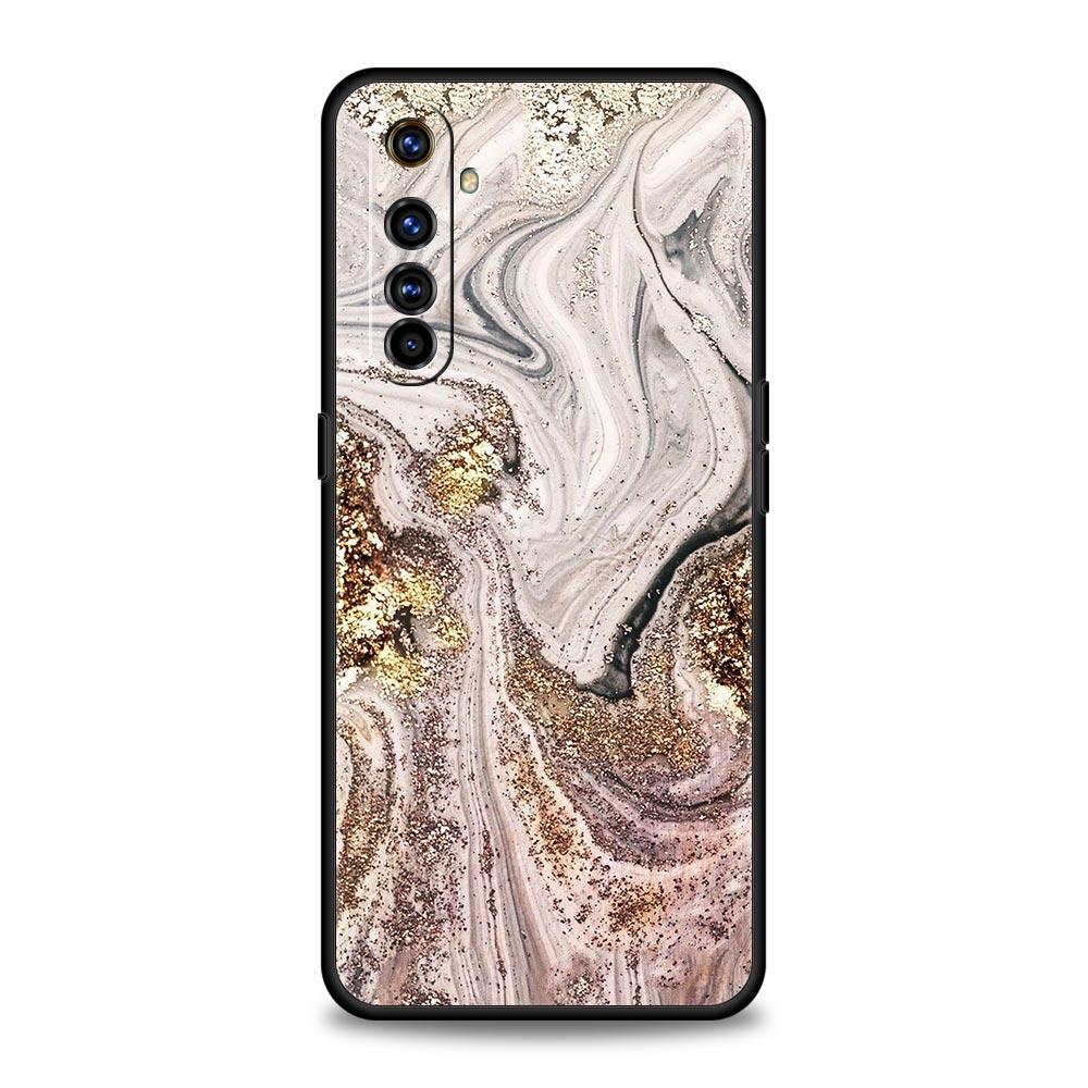 Vintage Marble Soft TPU For Realme 13 12 11 10 9 Pro Plus GT3 GT2 C21 C25 C35 C53 C55 C67 Pro 5G Phone Case Cover Fundas Capas
