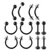5/12 Stück Chirurgenstahl Körperpiercing Schmuck Los Großhandel Nasenring Zungenpiercing Barren Los Augenbrauen Labret Piercing Hufeisenring Los Packung
