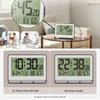 Wall Moutable Tabletop Digital Alarm Clock Large Screen LCD Temperature Hygrometer Display Backlight Battery Powered