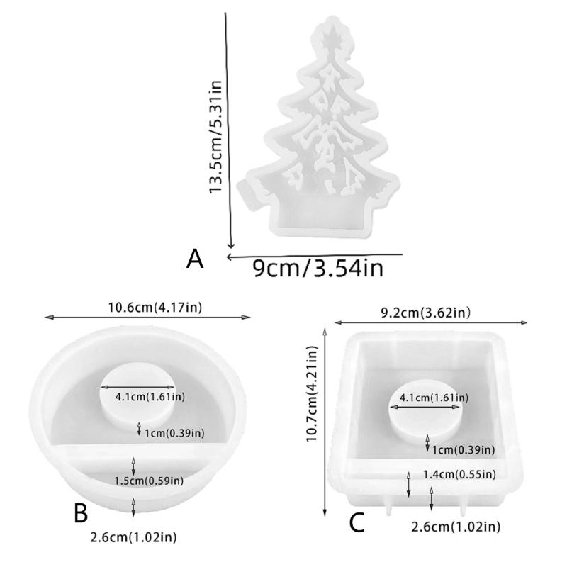 Christmas Tree Candle Holder Mould Candlesticks Silicone Molds Craft Molds