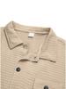 Men's Autumn Winter Plaid Jacquard Cardigan with Zipper Pockets & Button-up Hoodie