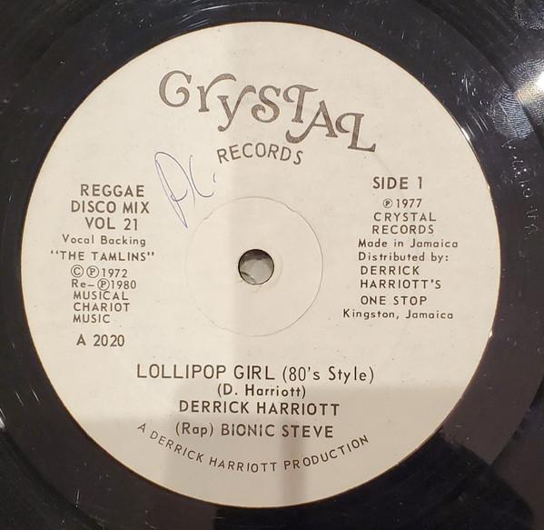 

LP Record DERRICK HARRIOTT Lollipop Girl 80s Style 2020 Crystal Records 1980 Jamaica Reggae Ska Dub Used