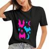 Bat & Forest Unisex Cotton T Shirt, Premium Cotton Quality Print, Durable, Casual Fashion, Spooky Bat Silhouette Design, Halloween Inspired Graphic Te