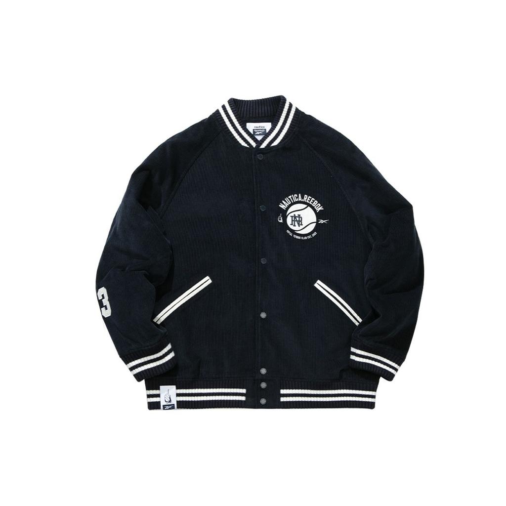 Reebok X Nautica Color Block Letter Fashion Casual Sports Jacket Unisex Jacket Navy-Blue 24FRL101UGN2